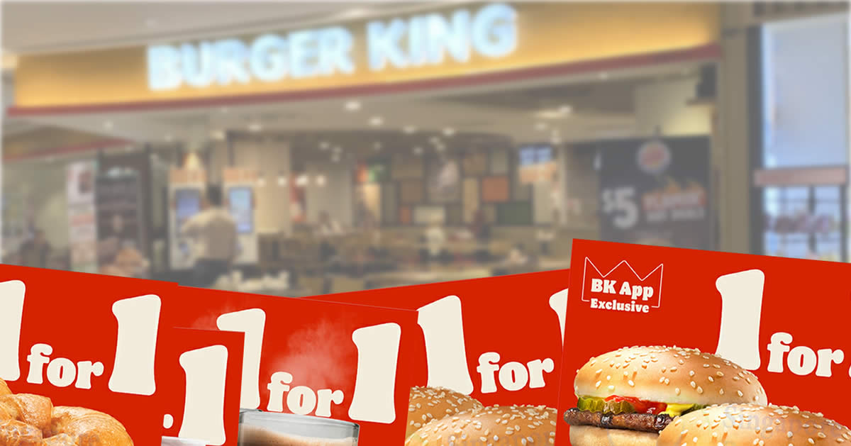 Featured image for Burger King S'pore releases nine 1-for-1 coupon deals valid till 15 May 2021
