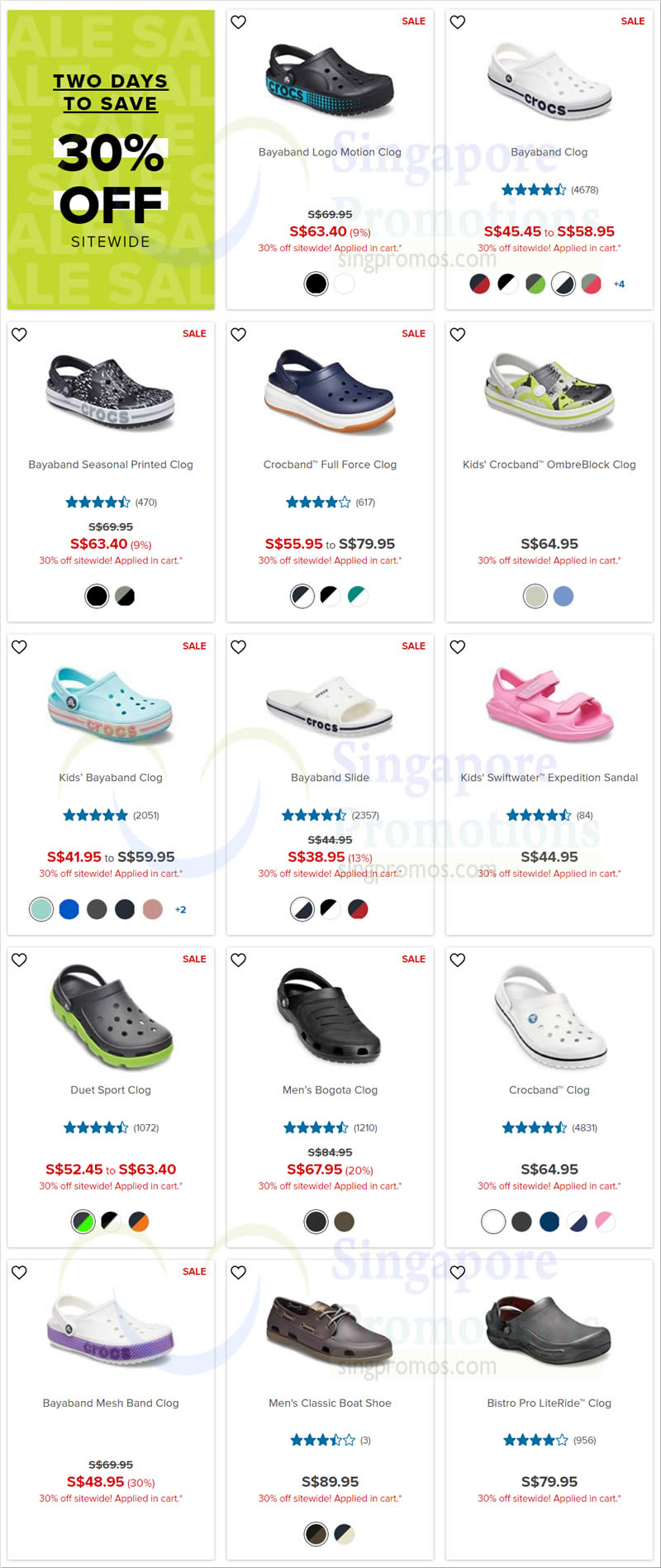 Crocs 30 off cheap sale