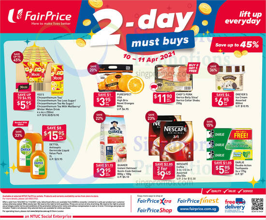 Fairprice 2days deals 10 Apr 2021