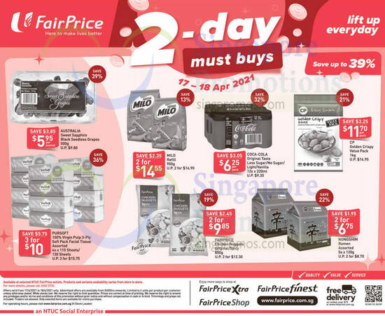 Fairprice 2days deals 17 Apr 2021