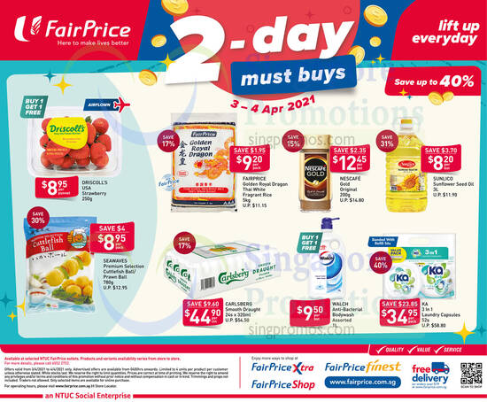 Fairprice 2days deals 3 Apr 2021