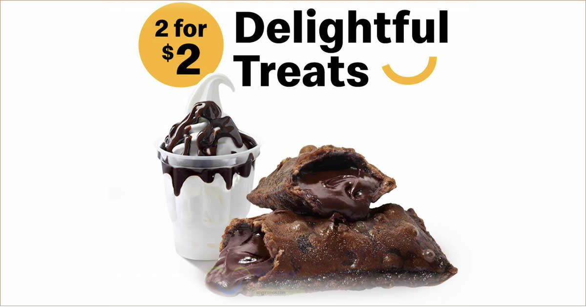 Featured image for McDonald's S'pore: $2 for Hot Fudge Sundae + Chocolate Pie deal till 28 April 2021