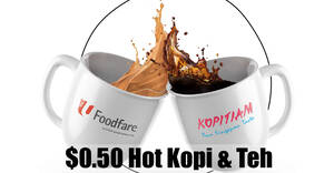 Featured image for (EXPIRED) $0.50 Hot Kopi/Teh at over 80 Kopitiam & Foodfare outlets for NTUC Union Members from 1 – 31 May 2022