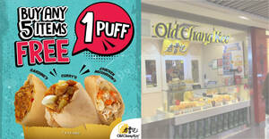 Featured image for Old Chang Kee: Free puff with purchase of any five items at all outlets till 31 May 2021