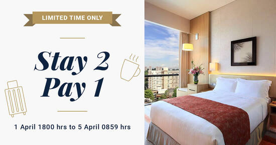 Featured image for Park Hotel Group offering 1-for-1 nights for stays until 30 June 2021 at five participating hotels. Book by 5 Apr 2021