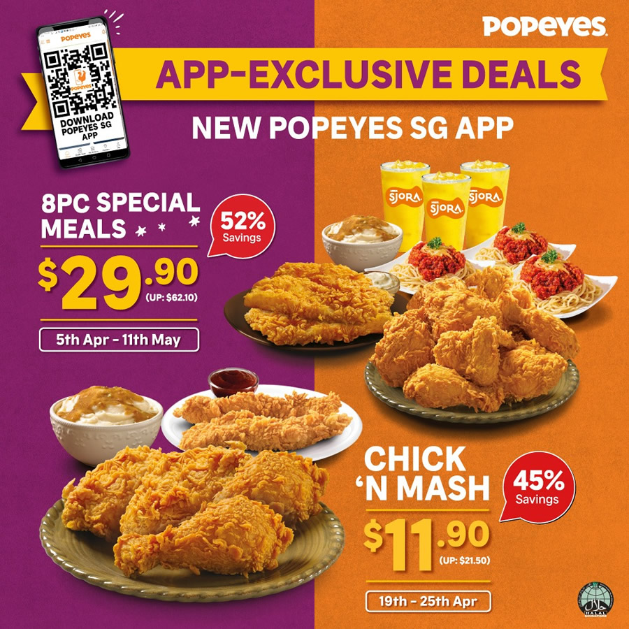 Popeyes S’pore Save up to 52 off with these deals valid up to 11 May 2021