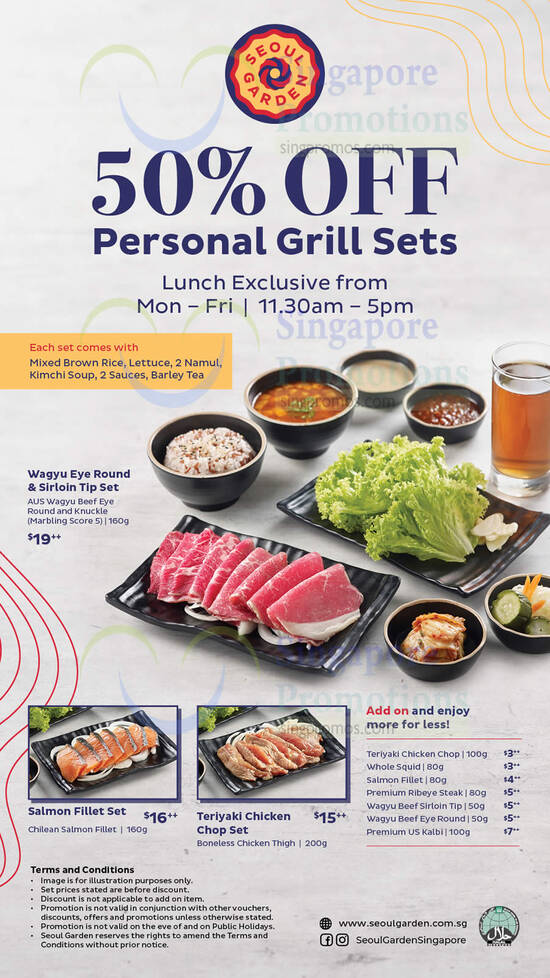 (EXPIRED) Seoul Garden: 50% OFF selected Personal Grill Sets on