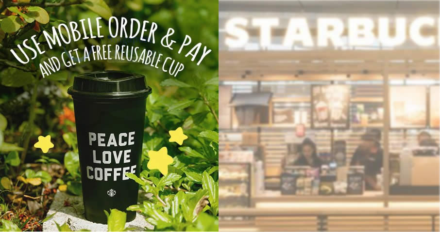 Featured image for Starbucks S'pore: Order via the app and get a free Special Edition Reusable Cup (From 5 Apr 2021)