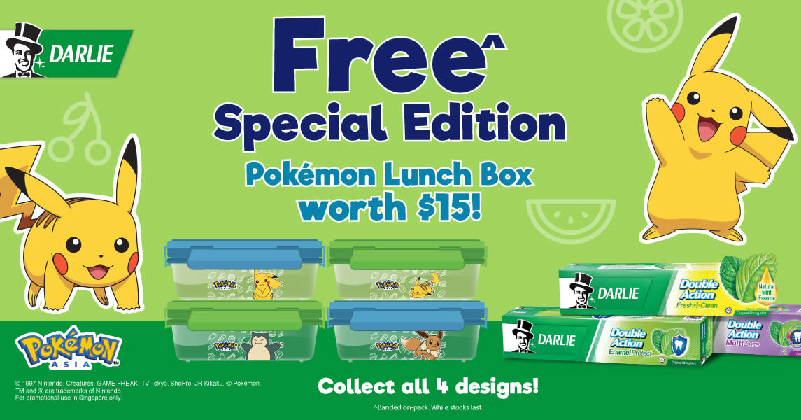 Featured image for Darlie has collaborated with Pokémon to create special edition Pokémon lunch boxes from May 2021