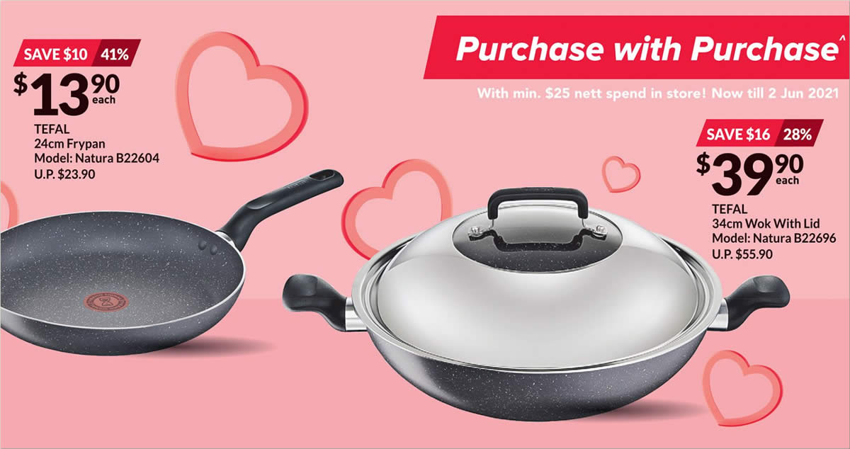 Featured image for Fairprice Xtra: Spend & Redeem Discounted Tefal cookware products items till 2 Jun 2021