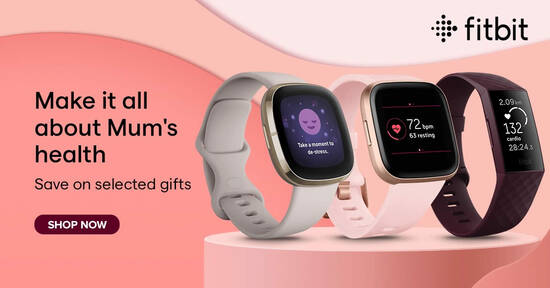 Featured image for Fitbit: Mother's Day promo prices on selected smartwatches, fitness trackers and accessories till 16 May 2021