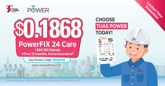 Featured image for Enjoy $80 Bill Rebate* Off Your SP Utilities Bill and Save More on Your Electricity with Tuas Power