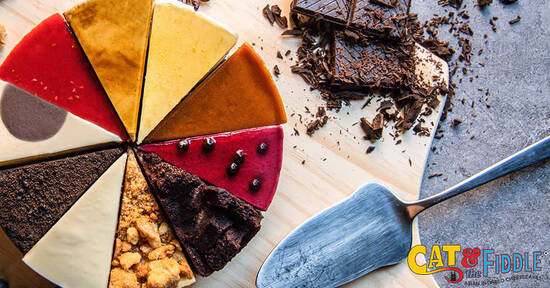 Featured image for Cat & the Fiddle: Buy 2 Slices Get 1 Free and 30% off all whole cakes NDP 2021 ecoupons valid till 31 Dec 2021