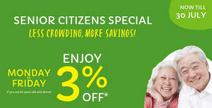 Featured image for (EXPIRED) Giant: Senior citizens enjoy 3% discounts on weekdays from 14 June – 30 July 2021
