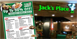 Featured image for (EXPIRED) Jack’s Place extends their up to 50% off takeaway bundle deals till 20 June 2021
