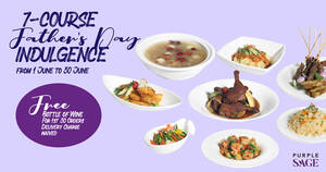 Featured image for (EXPIRED) Purple Sage Group has launched 7 course Indulgence menu fr S$149+ for June. Early Birds enjoy 1 FREE BOTTLE of WINE!