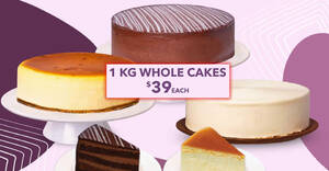 Featured image for The Coffee Bean & Tea Leaf S’pore is offering $39 1kg whole cakes (From 16 June 2021)