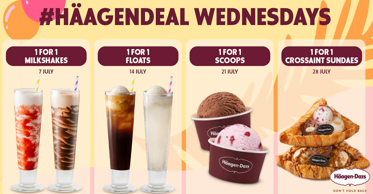 Featured image for 1-for-1 Floats at Funan, Plaza Singapura, Westgate and Hilton Haagen-Dazs outlets on 14 July 2021