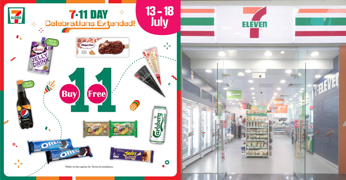 Featured image for 7-Eleven: Buy-1-Get-1-Free Cornetto, Oreo, Ribena Jelly Drink & more till 18 July 2021