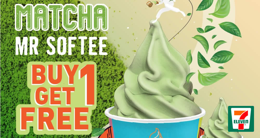 Featured image for 7-Eleven: Buy-1-Get-1-Free Matcha Mr Softee till 1 August 2021