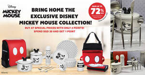 Featured image for (EXPIRED) Fairprice: Spend & redeem exclusive Disney Mickey Mouse collection at up to 72% off till 17 Nov 2021