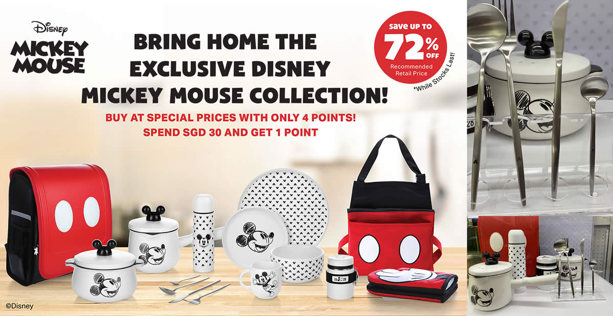 Featured image for Fairprice: Spend & redeem exclusive Disney Mickey Mouse collection at up to 72% off till 17 Nov 2021