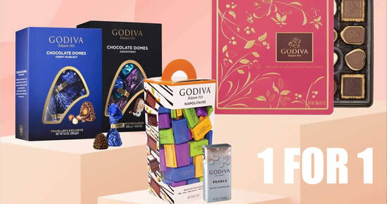 Featured image for GODIVA S'pore is offering 1-for-1 on selected products in-stores and online till 8 August 2021