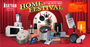 Featured image for (EXPIRED) Isetan Home Festival Sale at Katong, Parkway Parade Mall, L2 from 6 – 26 Aug 2021
