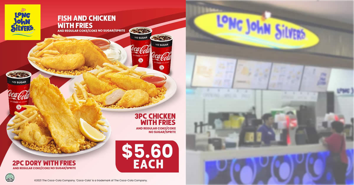 Featured image for Long John Silver's S'pore: 2pc Dory with fries + regular drink at $5.60 & more NDP2021 ecoupons till 30 Sep 2021