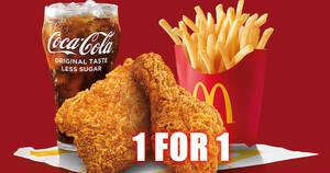 Featured image for McDelivery S’pore is offering 1-for-1 Chicken McCrispy® (2pc) EVM™ with DBS/POSB cards on 7 July 2021