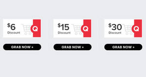 Featured image for (EXPIRED) Qoo10: Super Sale – grab $6, $15 & $30 cart coupons daily on 1 Aug 2021