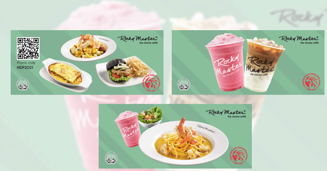 Featured image for Rocky Master: 1 for 1 on all regular-sized beverages & more NDP 2021 ecoupons valid till 30 Sep 2021