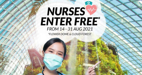 Featured image for Gardens by the Bay: Nurses enter for FREE from 14 - 31 Aug 2021