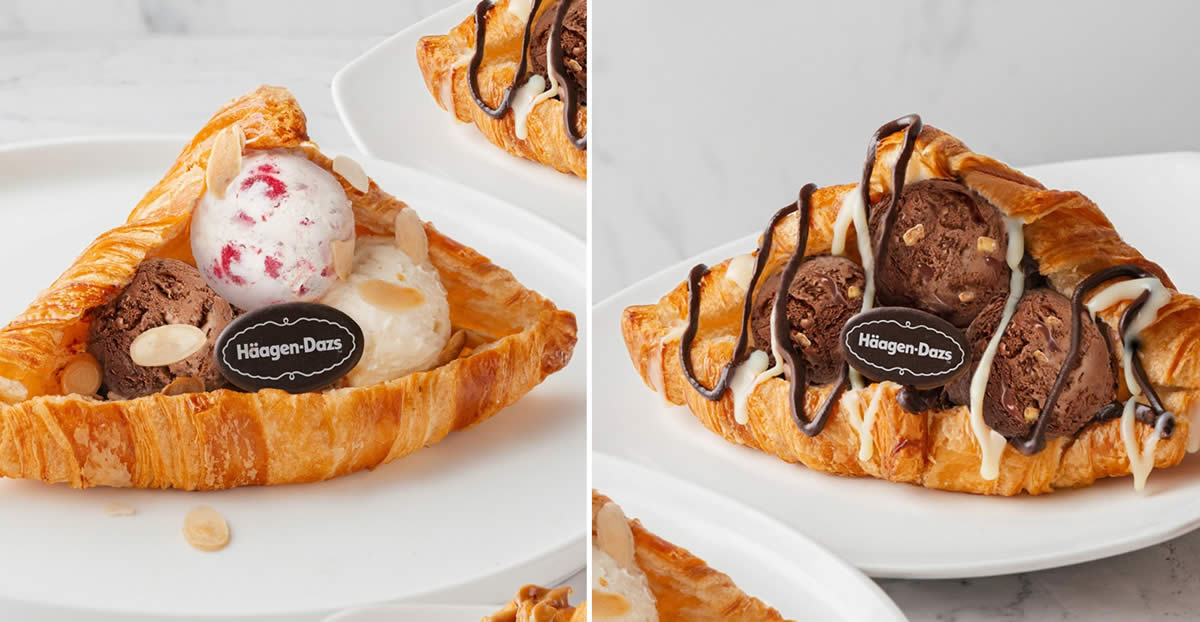 Featured image for Haagen-Dazs S'pore cafes will be offering 1-for-1 ice cream croissants on Wednesday, 18 Aug 2021