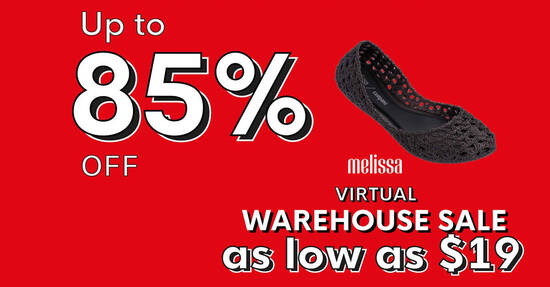 Melissa is offering its products from as low as S$19 at virtual warehouse sale till 12 Sep 2021 - 1