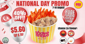Featured image for Shake Shake In A Tub: $5.60 (40% Off) Huge Popcorn Combo National Day Promotion till 10 Aug 2021