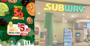 Featured image for Subway S’pore: $5.60 for 6pc cookies deal till 10 August 2021