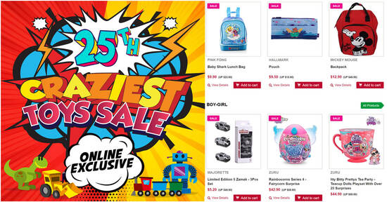 Featured image for Takashimaya Craziest Toys Sale offers discounts of up to 70% off till 29 Aug 2021