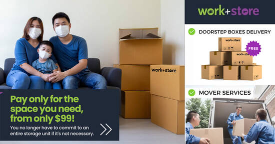 Featured image for Work+Store is offering Storage Space & Logistic Mover Service from just $99/month