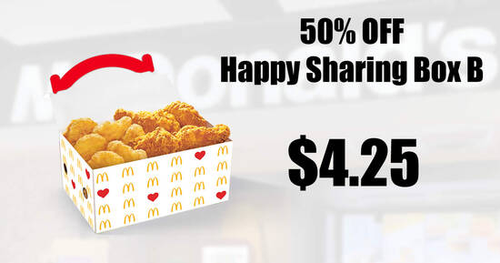 Featured image for Save 50% off Happy Sharing Box® B via McDelivery S'pore till 12 Sep 2021