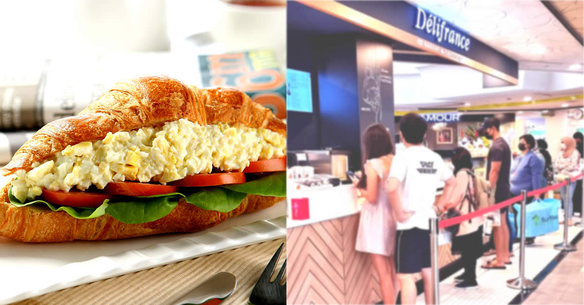 Featured image for Delifrance is offering their signature Sandwich Croissants at $5 (usual $7.50) each at S'pore stores till 28 Sep 2021
