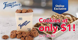 Featured image for Fairprice: With any home delivery order, get a $1 Famous Amos (usual $5.80) voucher from 2 – 9 Sep 2021