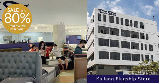 Featured image for Four Star Flagship Store 4th Anniversary Sale from 21 - 26 Sept Has Up To 80% Off Mattresses, Bed Fames & More