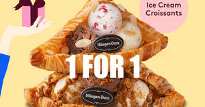 Featured image for Haagen-Dazs will be offering 1-for-1 ice cream croissants at S’pore stores on Wednesday, 10 Nov 2021