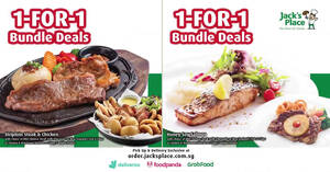 Featured image for Jack’s Place is offering exclusive 1-for-1 Bundle Deals for Delivery & Pickup orders (From 2 Sep 2021)