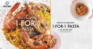 Featured image for (EXPIRED) New café in Kallang “Knock Knock Café” is offering 1-for-1 pasta dishes till 30 Sep 2021