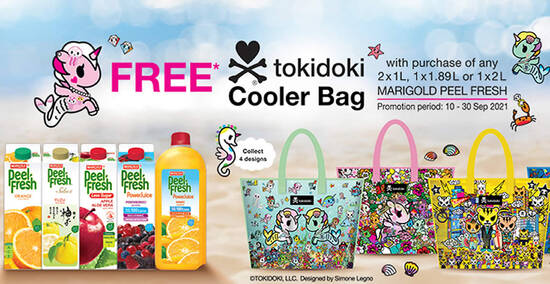 Free limited edition Tokidoki Cooler Bag with purchase of Marigold Peel Fresh juices till 30 Sep 2021 - 1