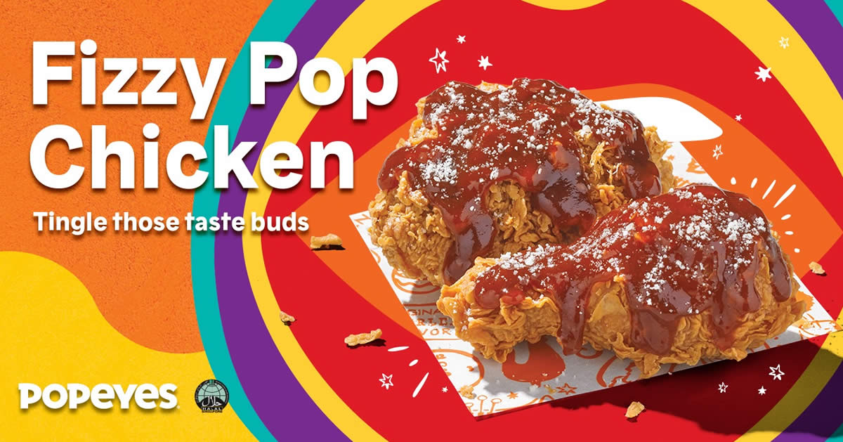 Featured image for Popeyes S'pore launches new Fizzy Pop chicken from 14 Sep 2021