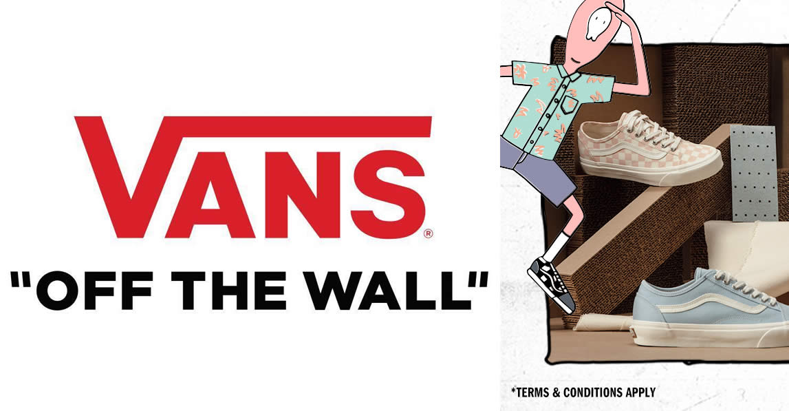 Featured image for Vans S'pore offering up to 50% OFF on SALE items + EXTRA 20% OFF when you purchase 2 or more items till 10 Oct