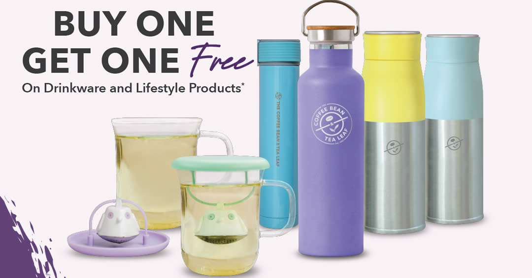 Featured image for Coffee Bean S'pore offering Buy One Get One Free on selected drinkware and lifestyle products from 21 Oct 2021
